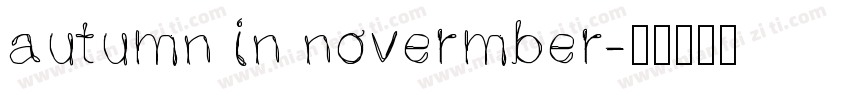 autumn in novermber字体转换